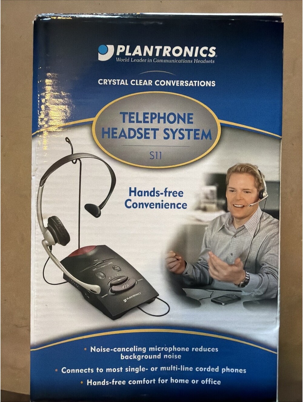 Plantronics S11 Black/Gray Headband Headsets NEW Open Box